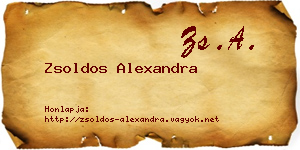 Zsoldos Alexandra névjegykártya