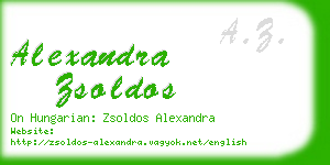 alexandra zsoldos business card